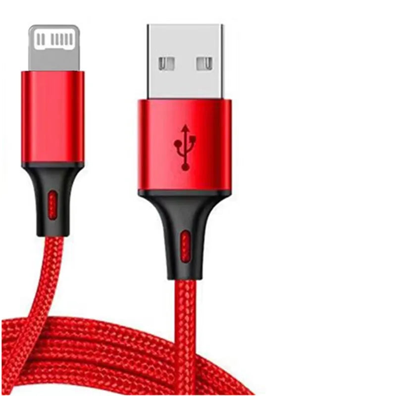 كابل شاحن USB لمزامنة البيانات بطول 20 سم و1 متر و2 متر و3 متر لهاتف Apple iphone 13 12 11 Pro XR XS MAX 5 5S 6 7 8 Plus iPad Mini Air 2