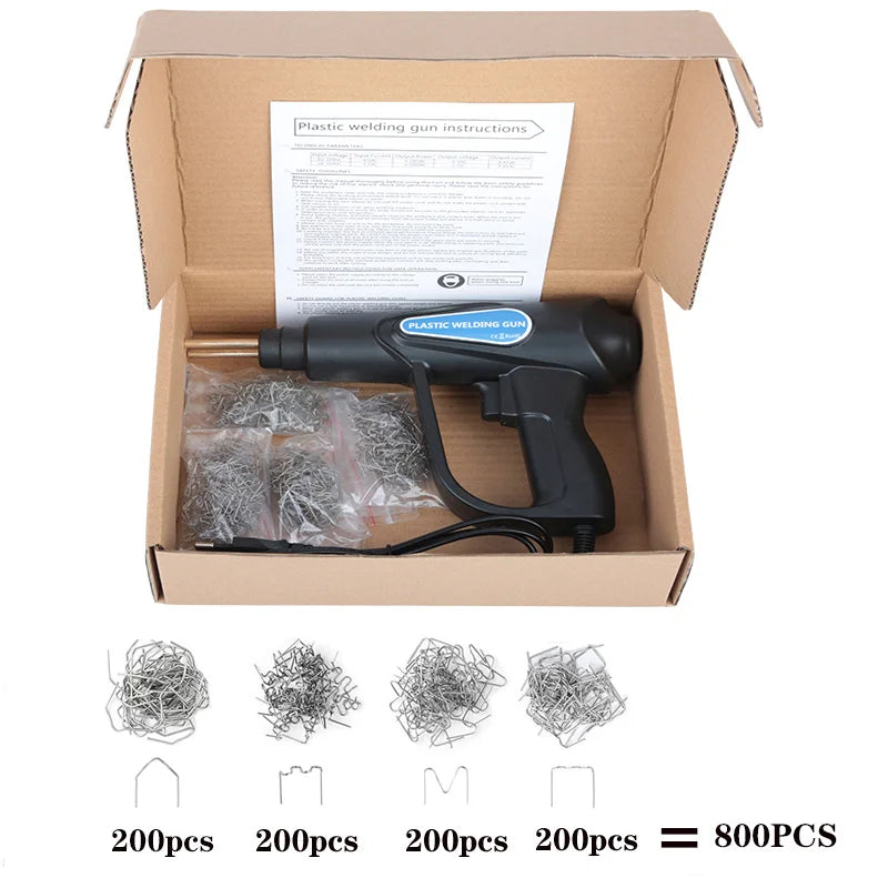 Hot Stapler 70W Plastic Welding Machine Plastic Welder Heat Gun Car Tools Kit Bumper Soldering Iron Repair Staples