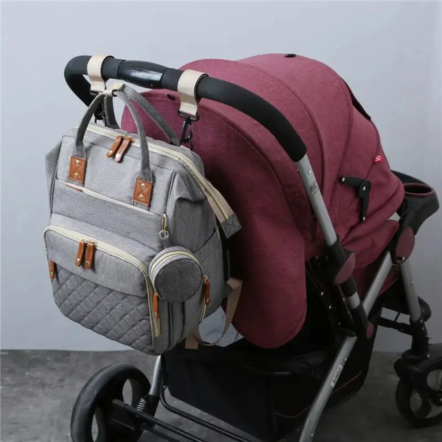 Large-capacity Multi-functional Lightweight Essential Mother And Baby Bag - Portable Mommy Bag for Crib Stroller Backpack, Light