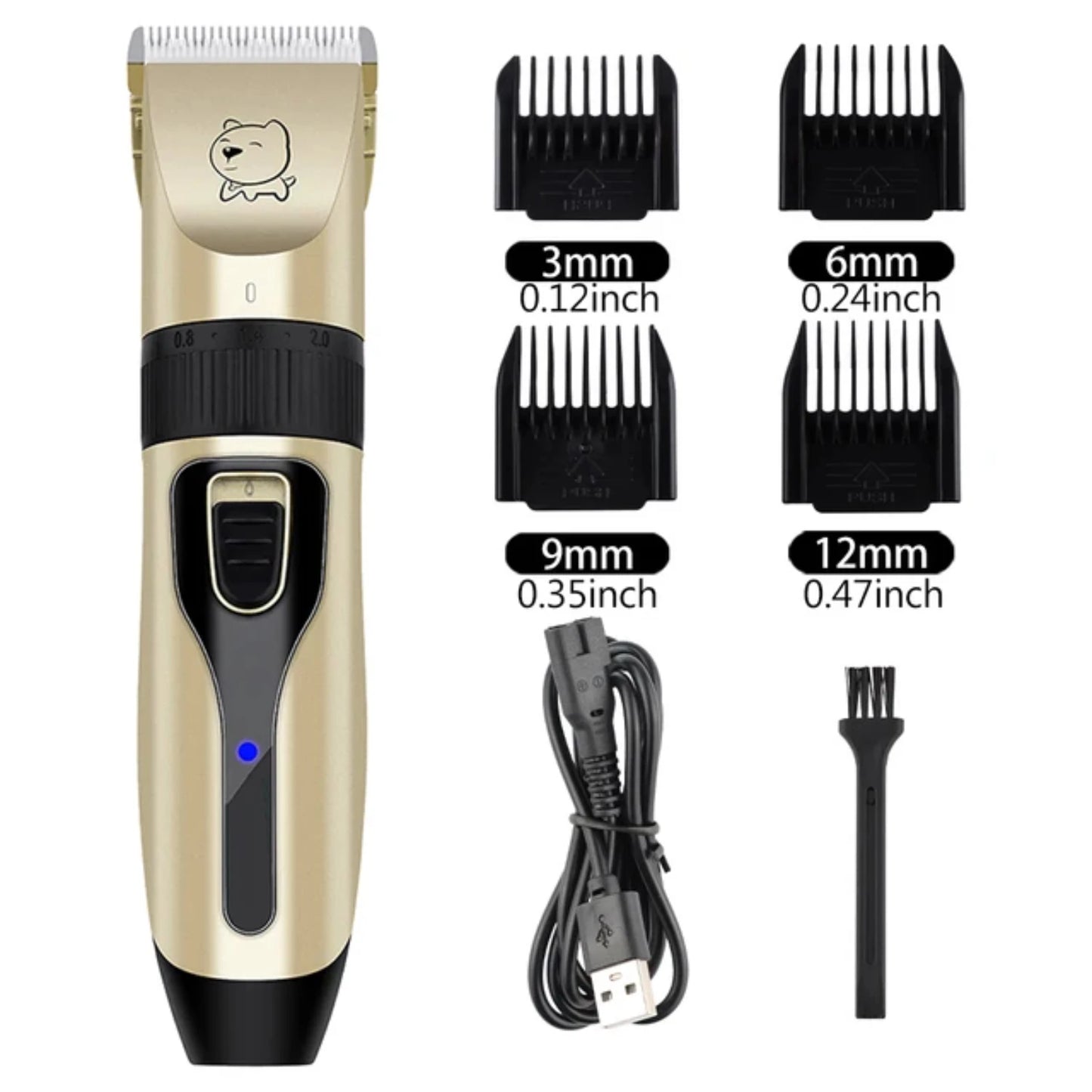 Dog Professional Hair Clipper Electrical Grooming Trimmer  Pets USB Rechargeable Shaver Low Decibel Animals Haircut Machine Pet