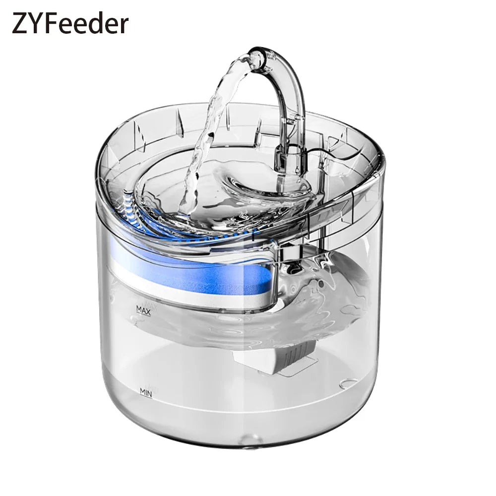 Cat Water Feeder Automation Sensor Faucet Fountain Food Grade Transparent Plastic Dog Water Dispenser For Cat Pet Sensor Drinker