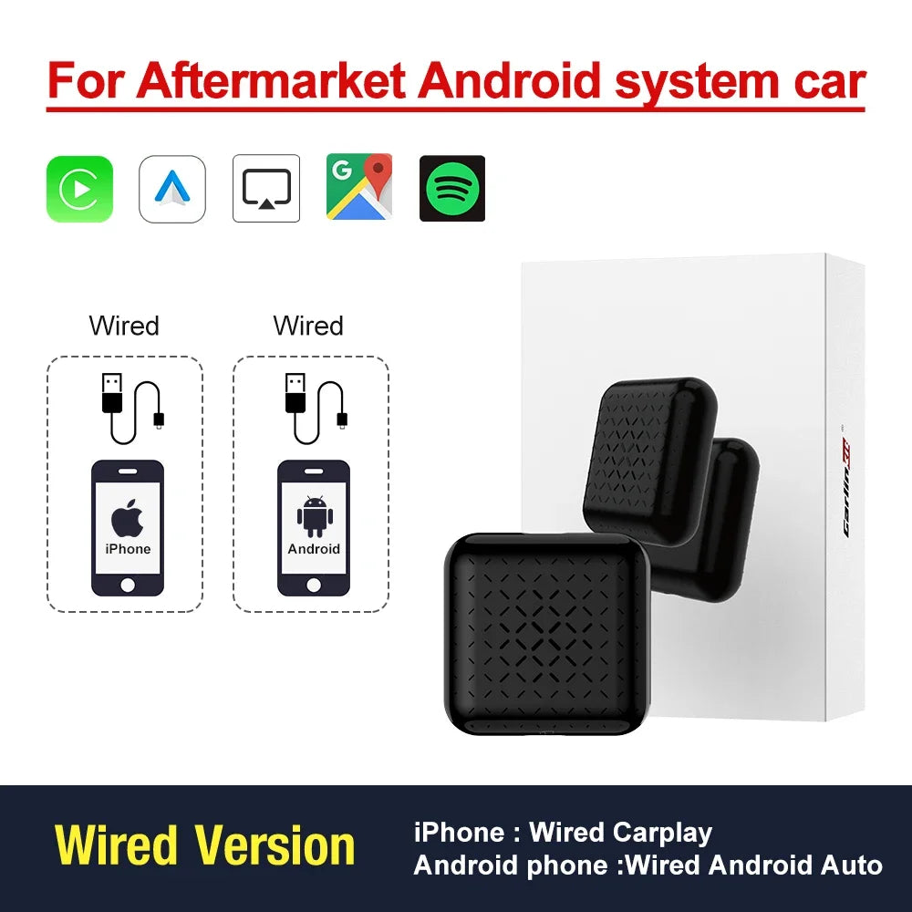 Hot Sale CarlinKit USB Wireless&Wired CarPlay Dongle Android Auto AI Box Mirrorlink Car Multimedia Player Bluetooth Auto Connect