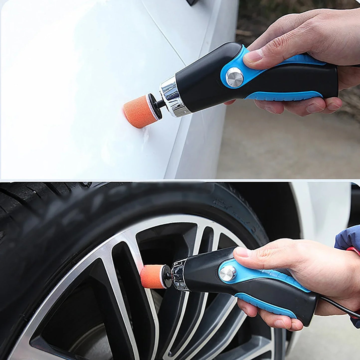 60W Mini Polishing Machine 8500RPM Variable Speed Car Polisher Cleaning Polishing Waxing Scratch Repair Tools USB Charging