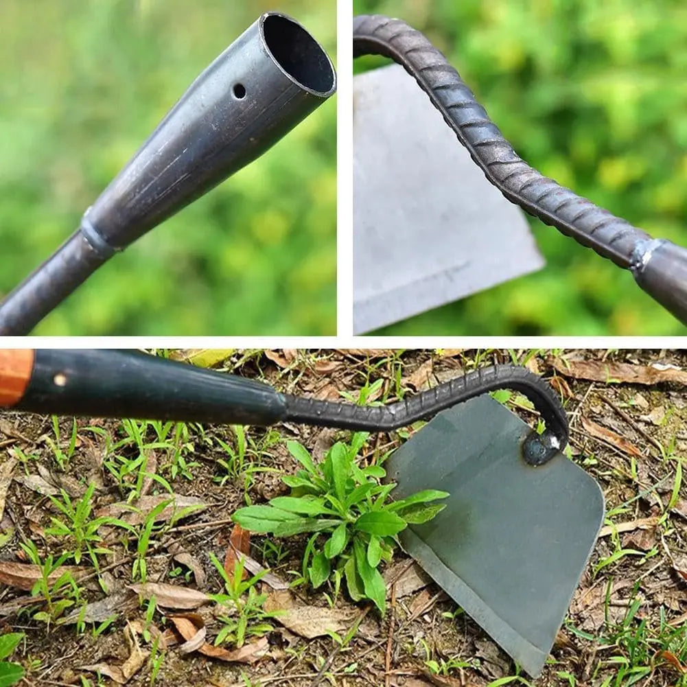 All-Steel Hardened Hollow Hoe, Garden Hoes for Weeding,Hand Shovel Weed Puller, Hoe Garden Tool, Garden Hoe for Backyard Weeding