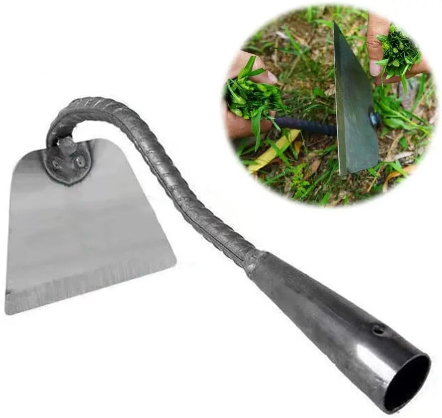 All-Steel Hardened Hollow Hoe, Garden Hoes for Weeding,Hand Shovel Weed Puller, Hoe Garden Tool, Garden Hoe for Backyard Weeding