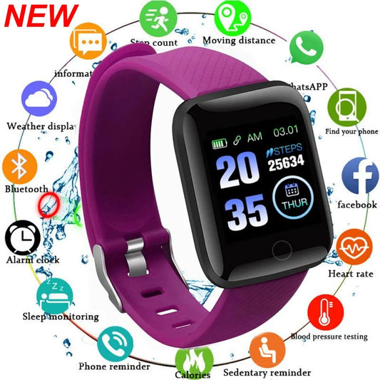 116plus Smart Watch For Men Women Gift 1.3 inch Screen Sports Fitness Watches Bluetooth Calls Digital Smartwatch Wristwatch D18