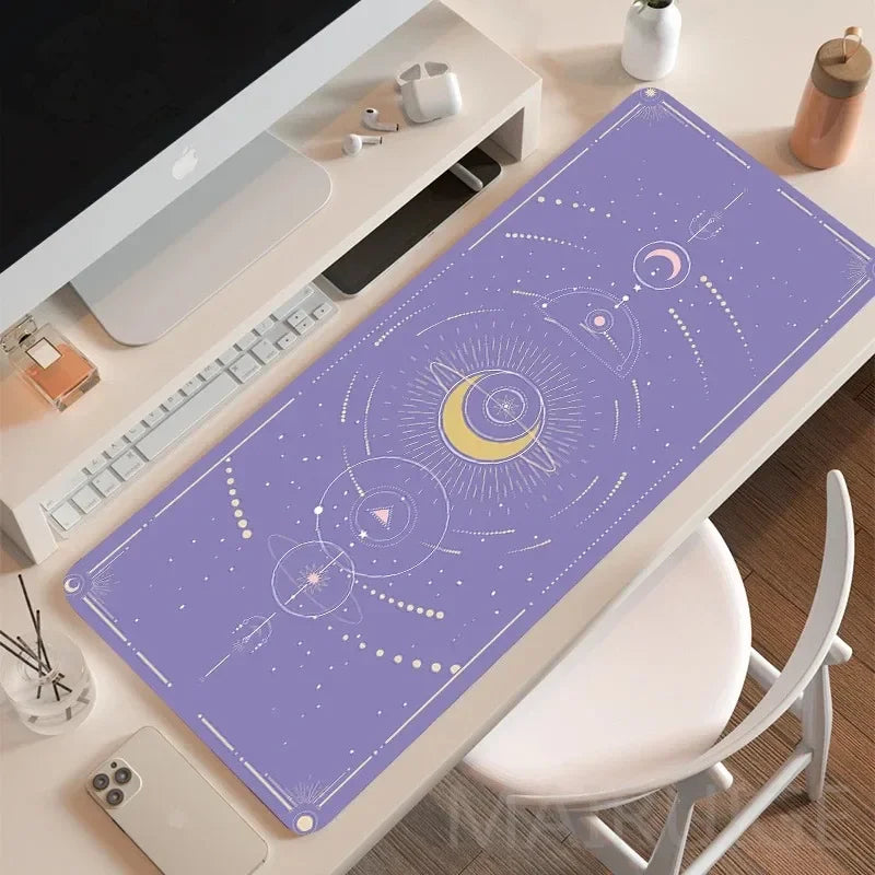 Kawaii Moon Star E-Sports Mouse Pad Gamer Computer Keyboard Desk Mats Home Office Laptop Non Slip Mousepads Gaming Accessories