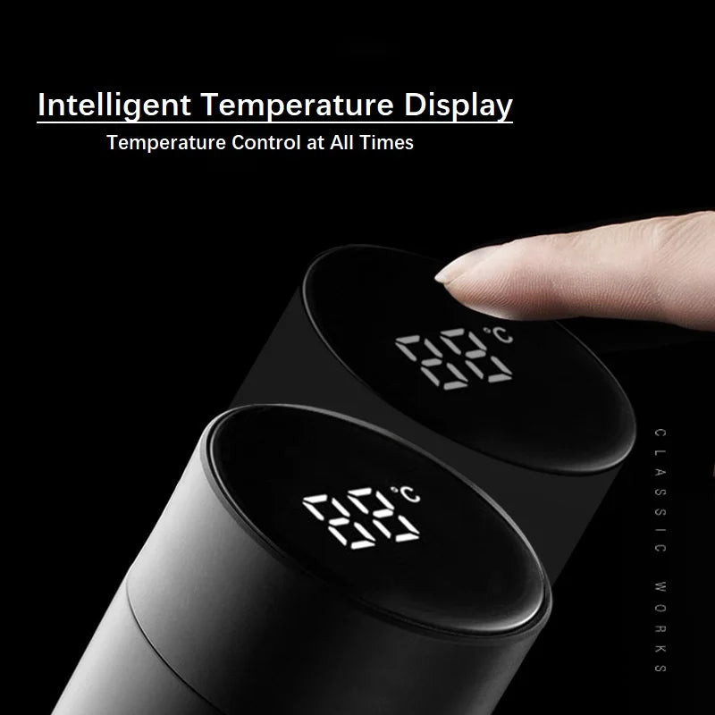 Vacuum Insulated Portable Mug With Temperature Display Stainless   for Travel Outdoor  Office Termo acero inoxidable Coffe cups