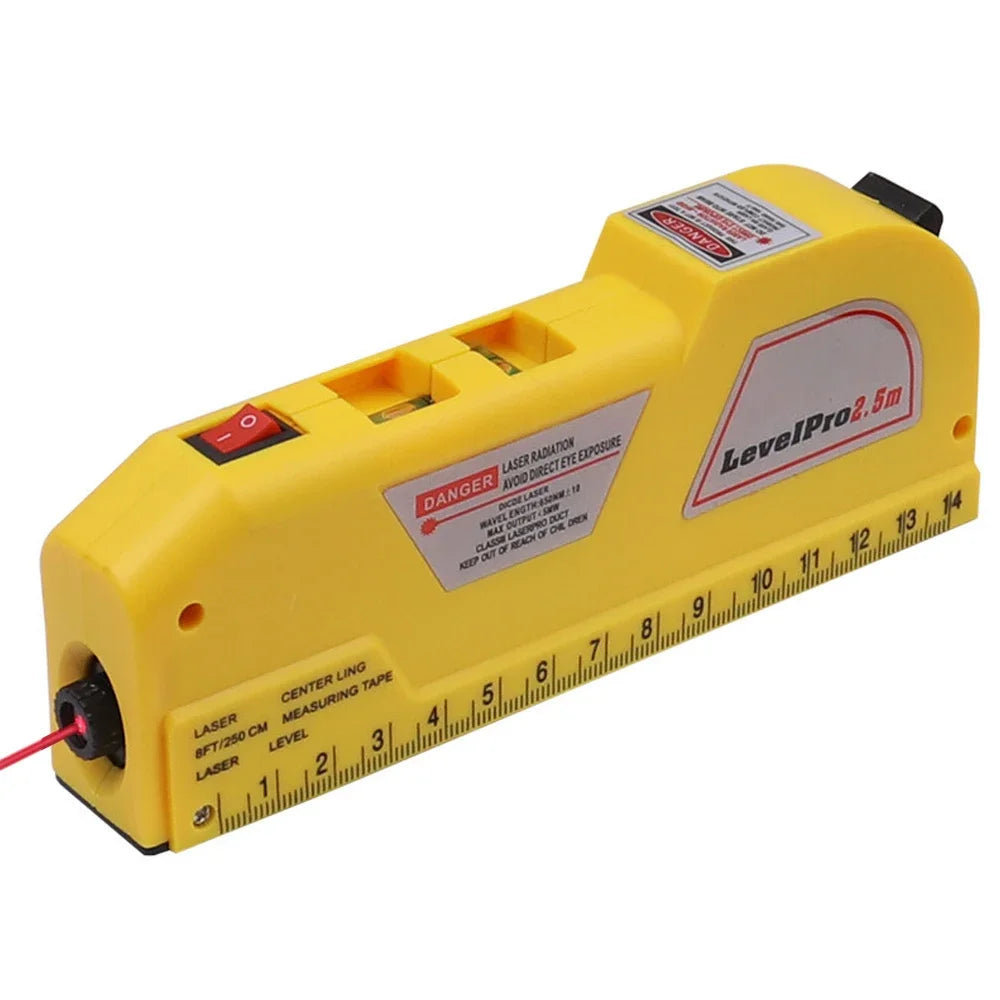 Multipurpose Level Laser Horizon Vertical Measure Tape Horizontal Ruler 4 in 1 Infrared Laser Level Cross Line laser tape Pool