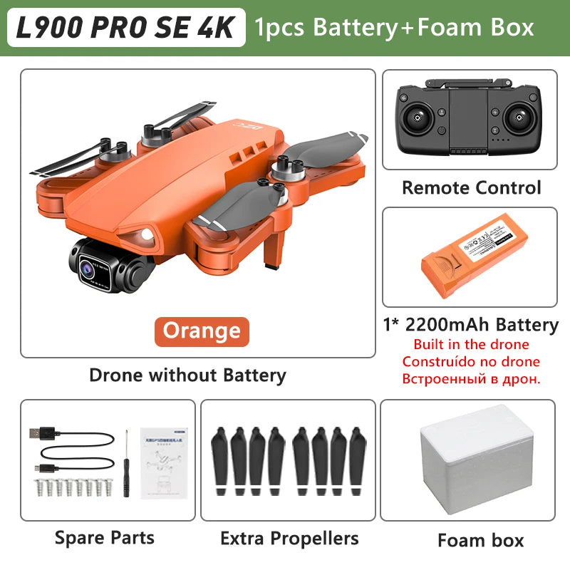 LYZRC L900 PRO GPS Drone 4K Professional HD Dual Camera 5G WIFI Brushless Motor FPV Quadcopter Foldable Aerial Photography Drone