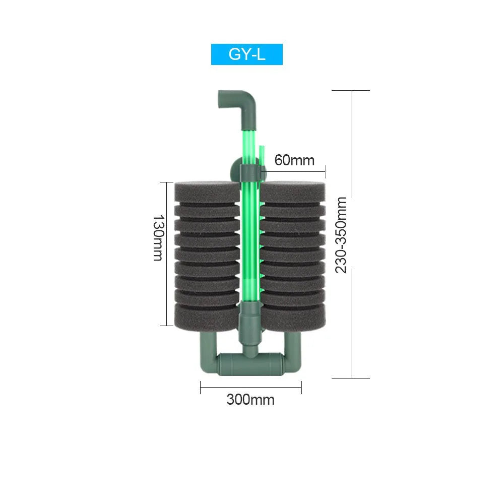 Aquarium Double Head Sponge Filter Aquarium Accessories Purifying Clean Water Fish Tank Air Pump Professional Aquario Filtro