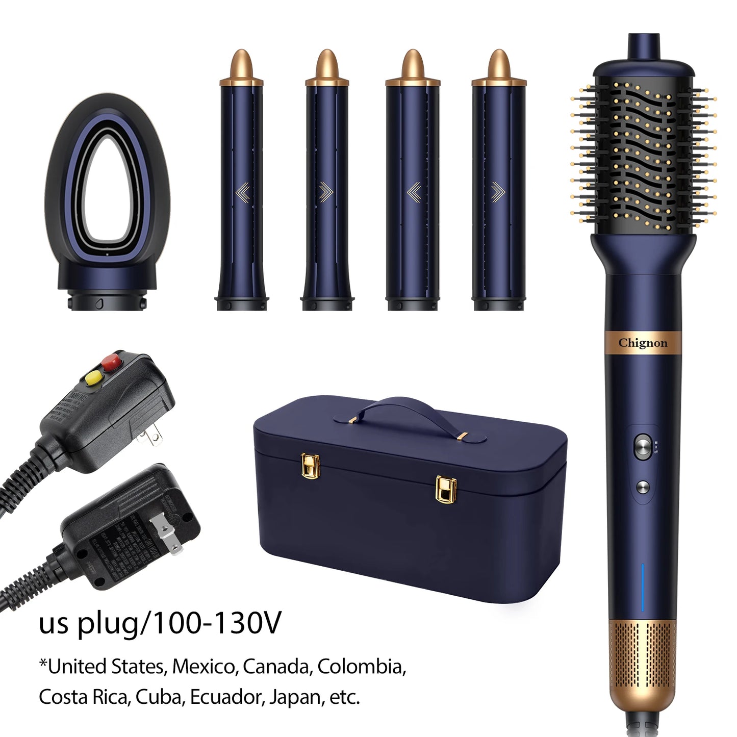 Hair Curler Dryer 6 in1 Air Styler & Hair Dryer for Straight & Wavy Hair Auto-Wrap Curlers Hair Staightener Blow Drier