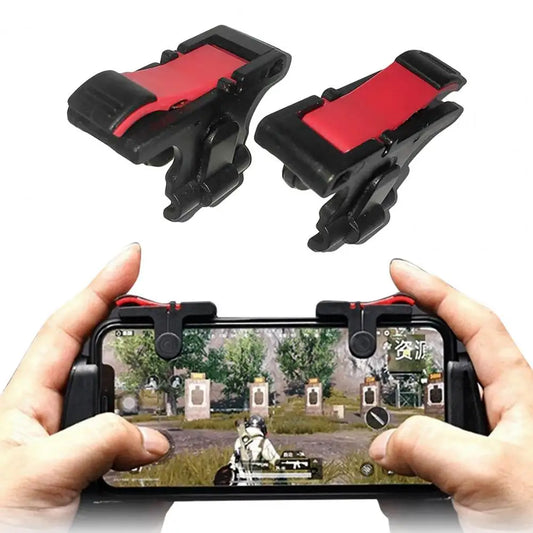 1 Pair D9 Plastic Mobile Phone Holder Gaming Triggers Game Controllers Gamepad For PUBG Controller 6 Fingers Gamepad Joystick