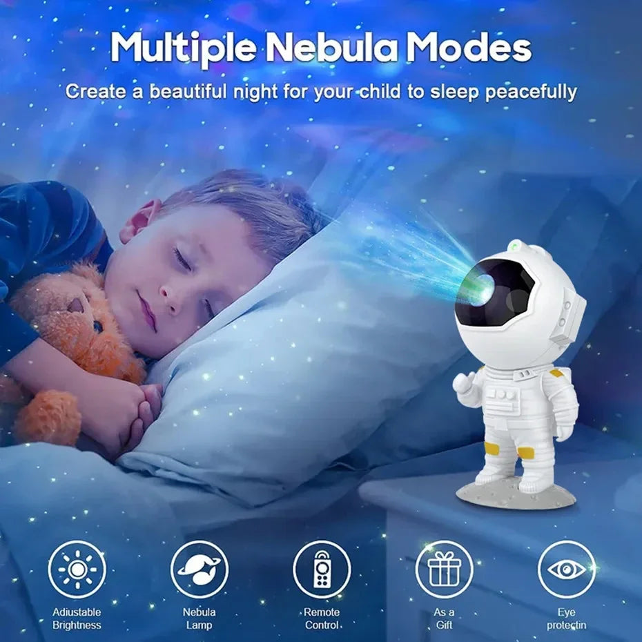 Astronaut  Starry Projector Lamp LED Star Sky Night Light with Remote Control  Bedroom  Decor  Birthday Gift Zenitsu Stich Pixel