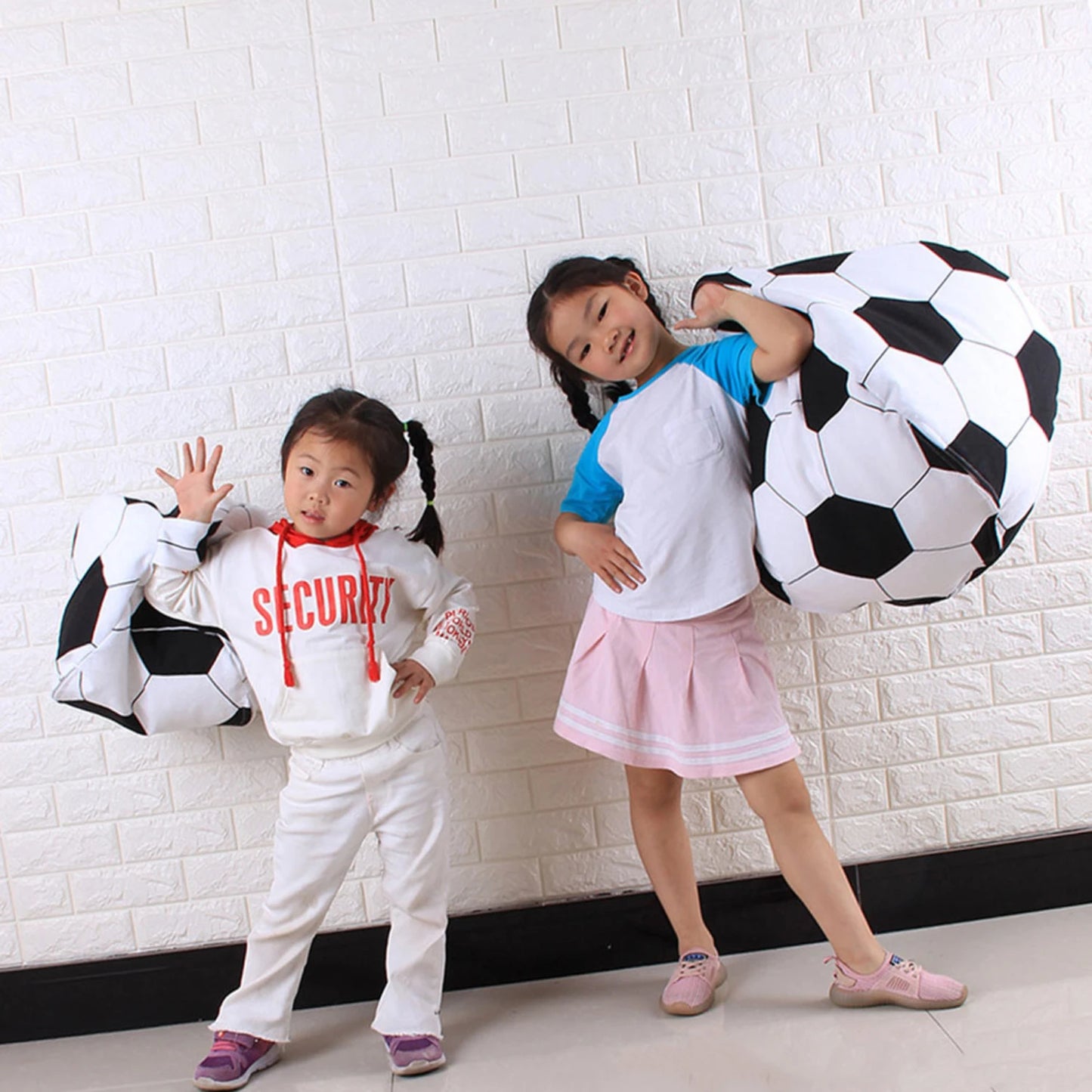 Cozy Soft Plush Football Bean Bag Chair Cover - Comfy Stuffed Animal Toy Organizer Beanbag for Kids - Essential Playroom Collect