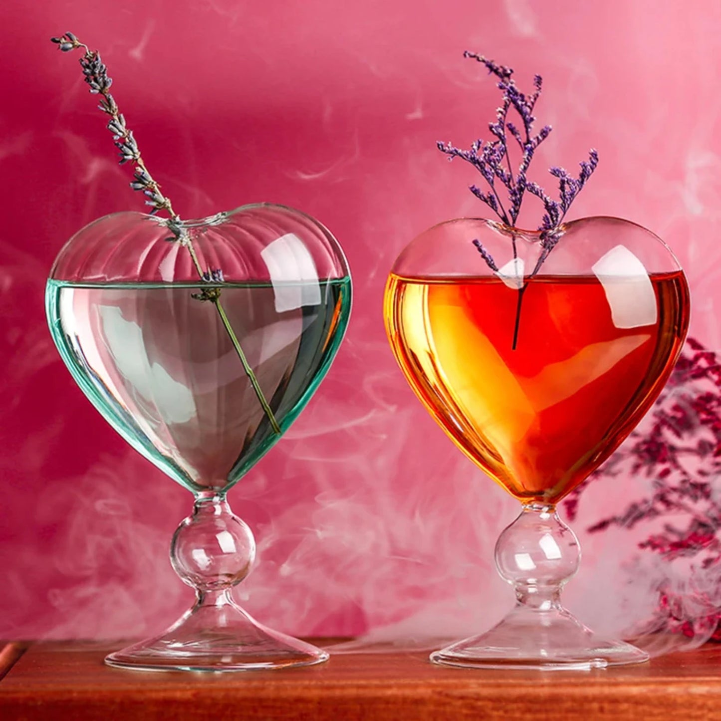 Lovely Heart-shaped Cup with Straw - Creative Glass Wine Juice Container for Club Drinkware Decoration - 1Pc