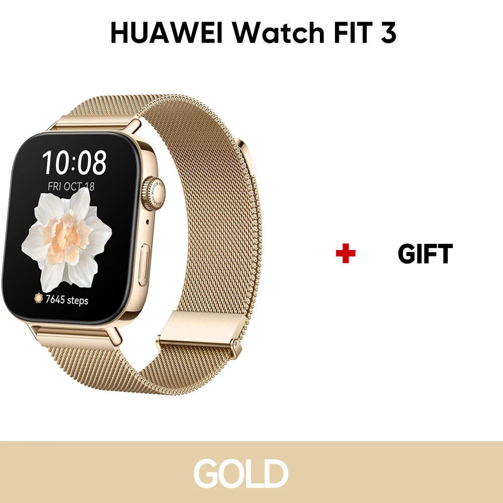 HUAWEI Watch Fit 3 Smartwatch, 1.82'' AMOLED Display,IOS and Android,Saudi Version with Local Warranty, Delivery from Riyadh