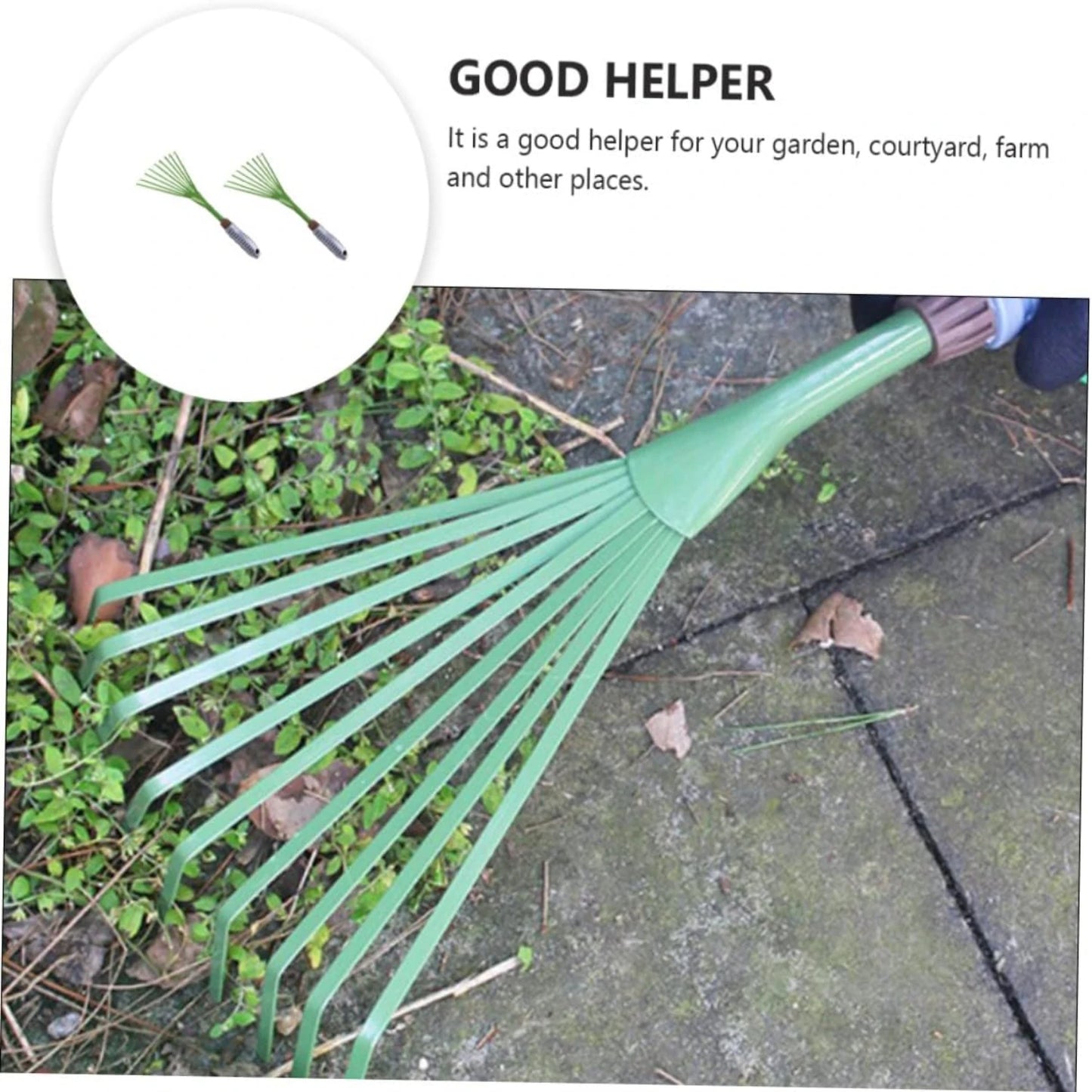 Efficient Gardening Rake Set - 6 Piece Durable Soil Work Garden Rakes - Essential Tools for Maintaining and Raking Soil in Your