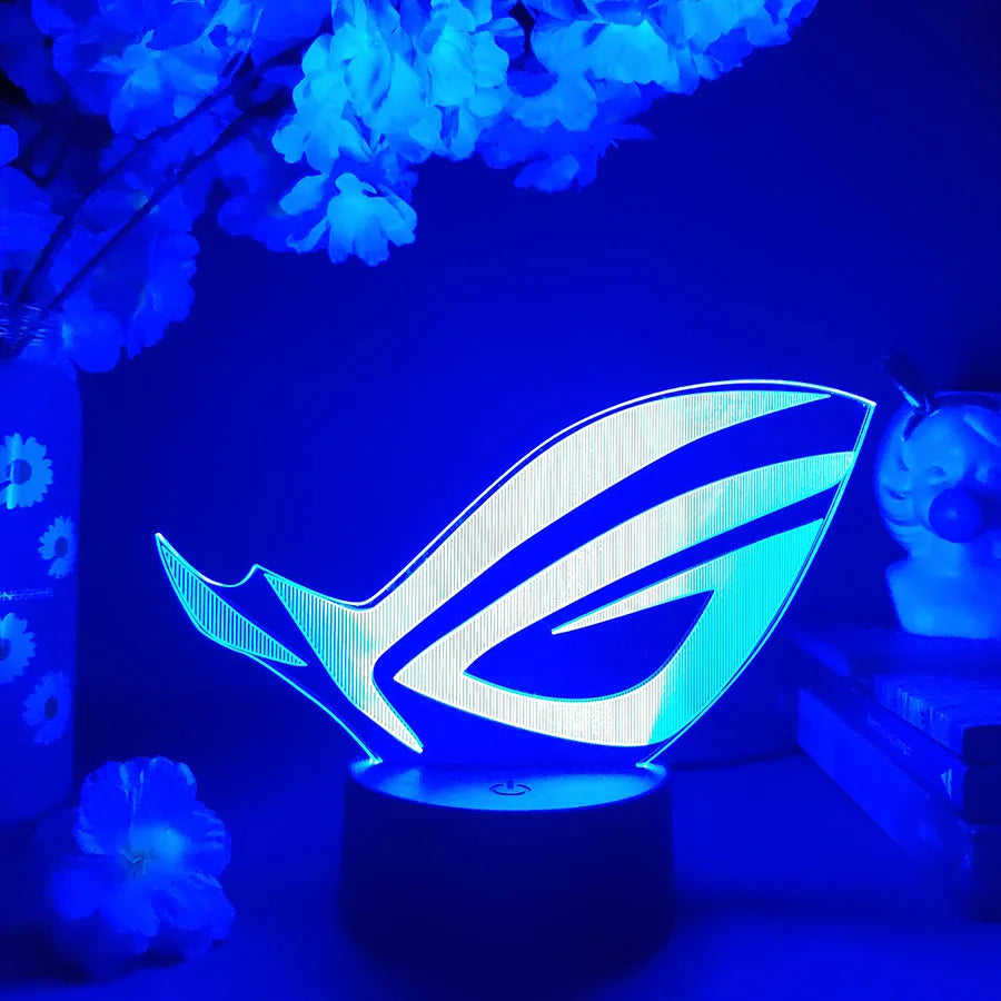 ROG 3D LED Lamp Cool Gaming Room Setup Lighting Decoration for Gamers Bedroom Cute Room Decor Game Logo Lamps Republic of Game