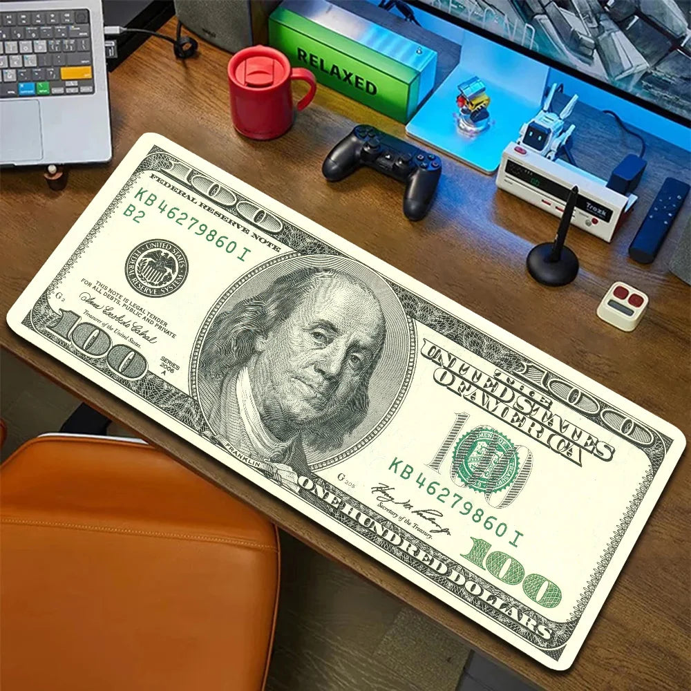 Dollar Gaming Pc Setup Accessories Gamer Desk Mat Mouse Pad Large Computer Table Mousepad Anime Mats Office Xxl Mause Pads Mice