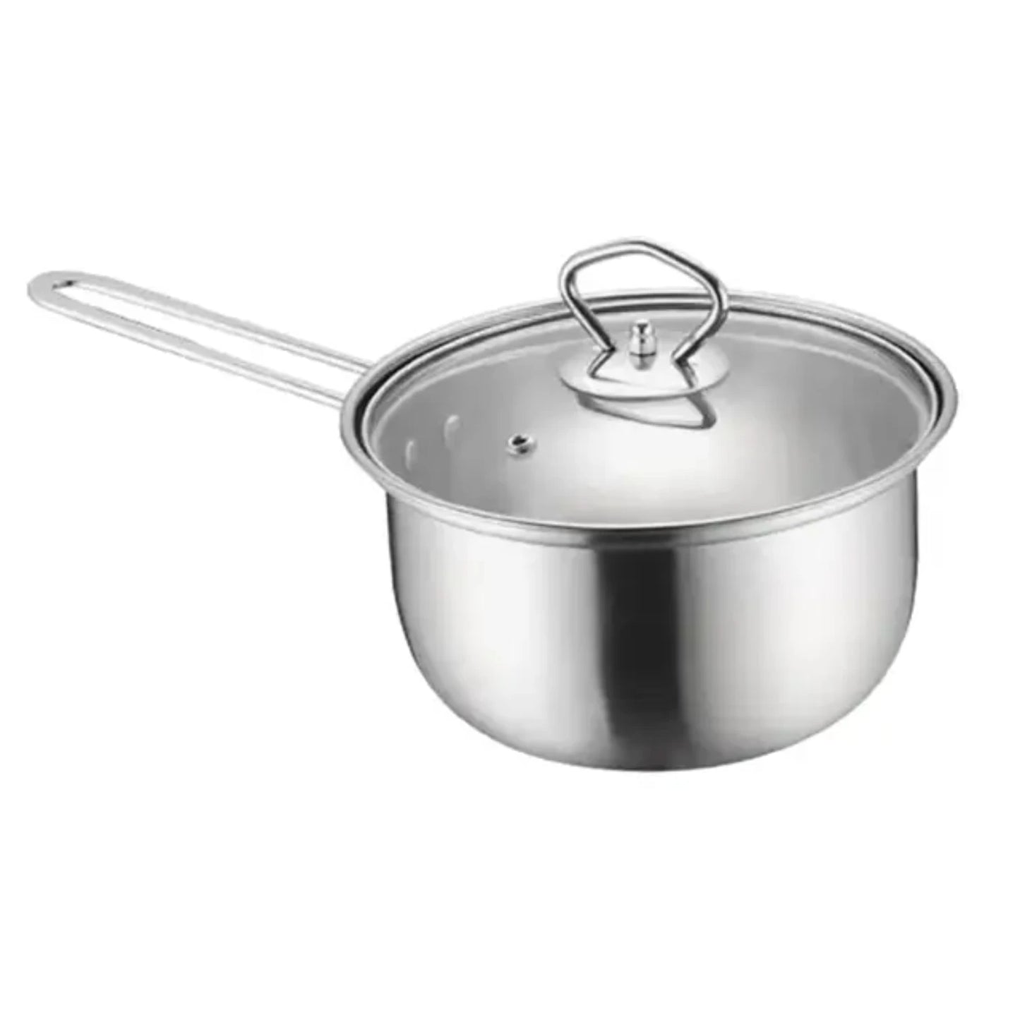 Stainless Steel Multifunction Milk Pot for Easy Cleaning, Kitchen Countertop Cafe Sauce Pan, Soup Pot, Saucepan