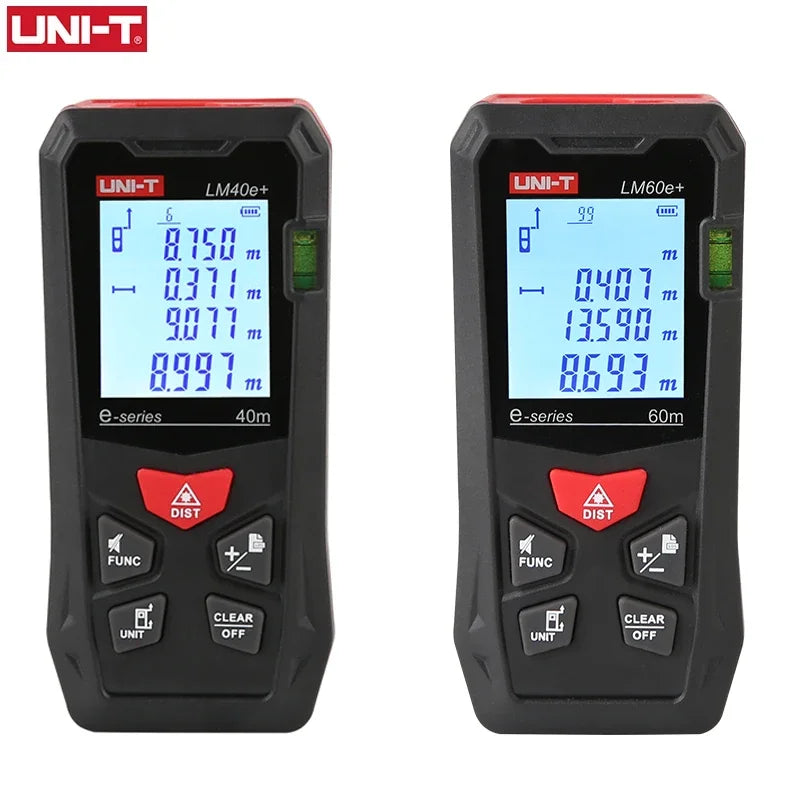 UNI-T LM40e+ LM60e+ جهاز قياس المسافات بالليزر، شريط قياس ليزر، مسطرة إلكترونية، جهاز قياس المسافات، حوض سباحة، TDS Ph