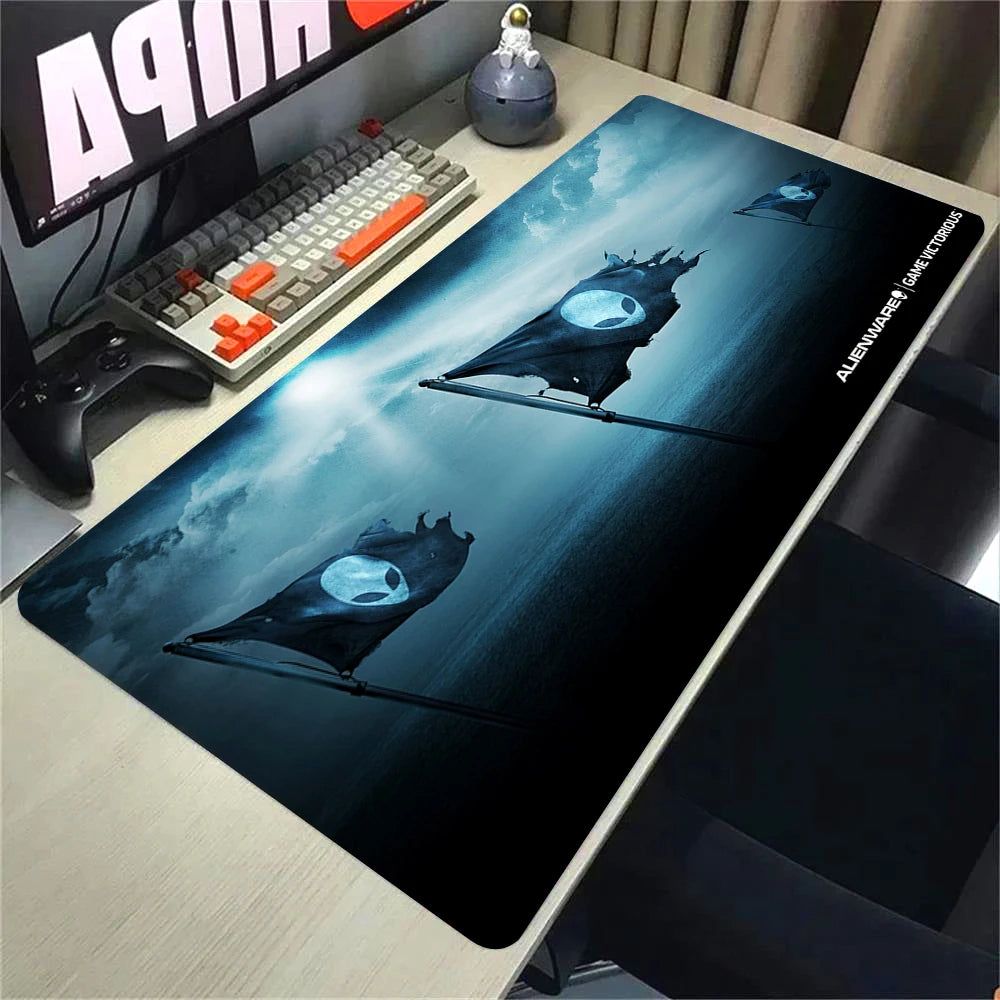 Anime Mouse Pad Alienware Gaming Setup Anti-slip Mousepad Natural Rubber PC Keyboard Deskmat almohadilla para Office Accessories