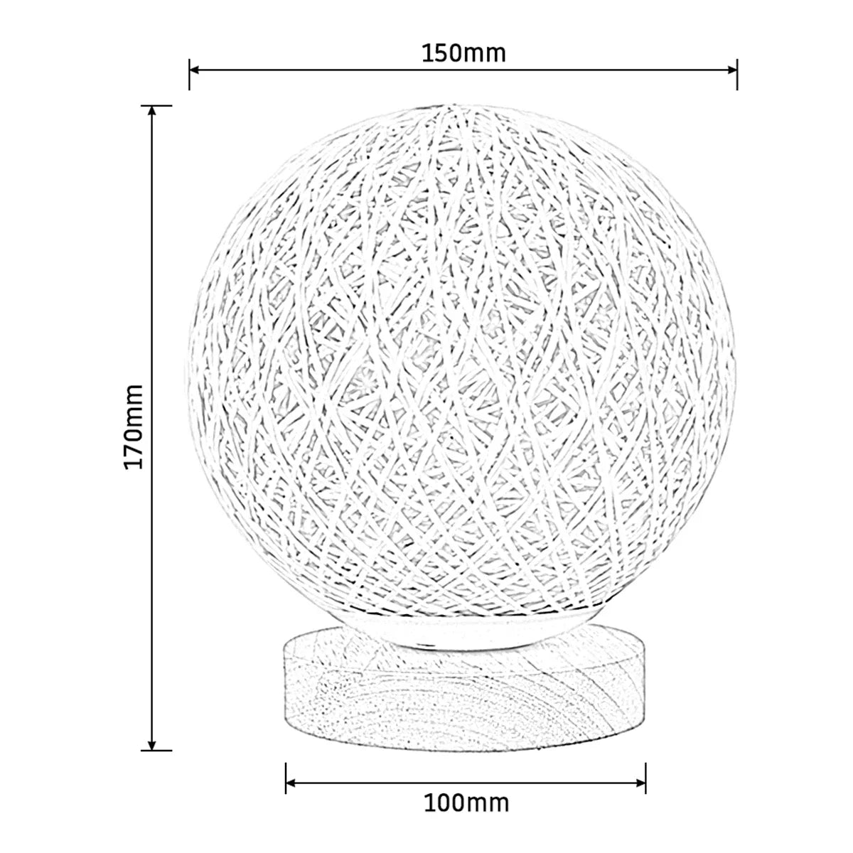 مصباح ليلي رومانسي إبداعي من INS Wind Starry مصباح طاولة لغرفة النوم ومصباح بجانب السرير ومصباح Fantasy Rattan Ball Light (أصفر فاتح) ومصباح Cat