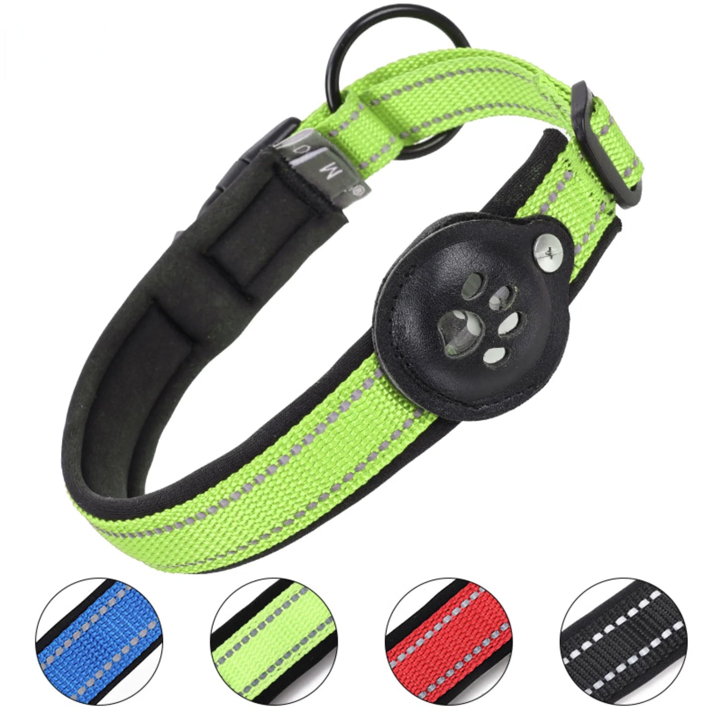 Smart nylon dog collar, wearable tracker for dog pet detection, Bluetooth dog anti-lost, the product does not contain a tracker