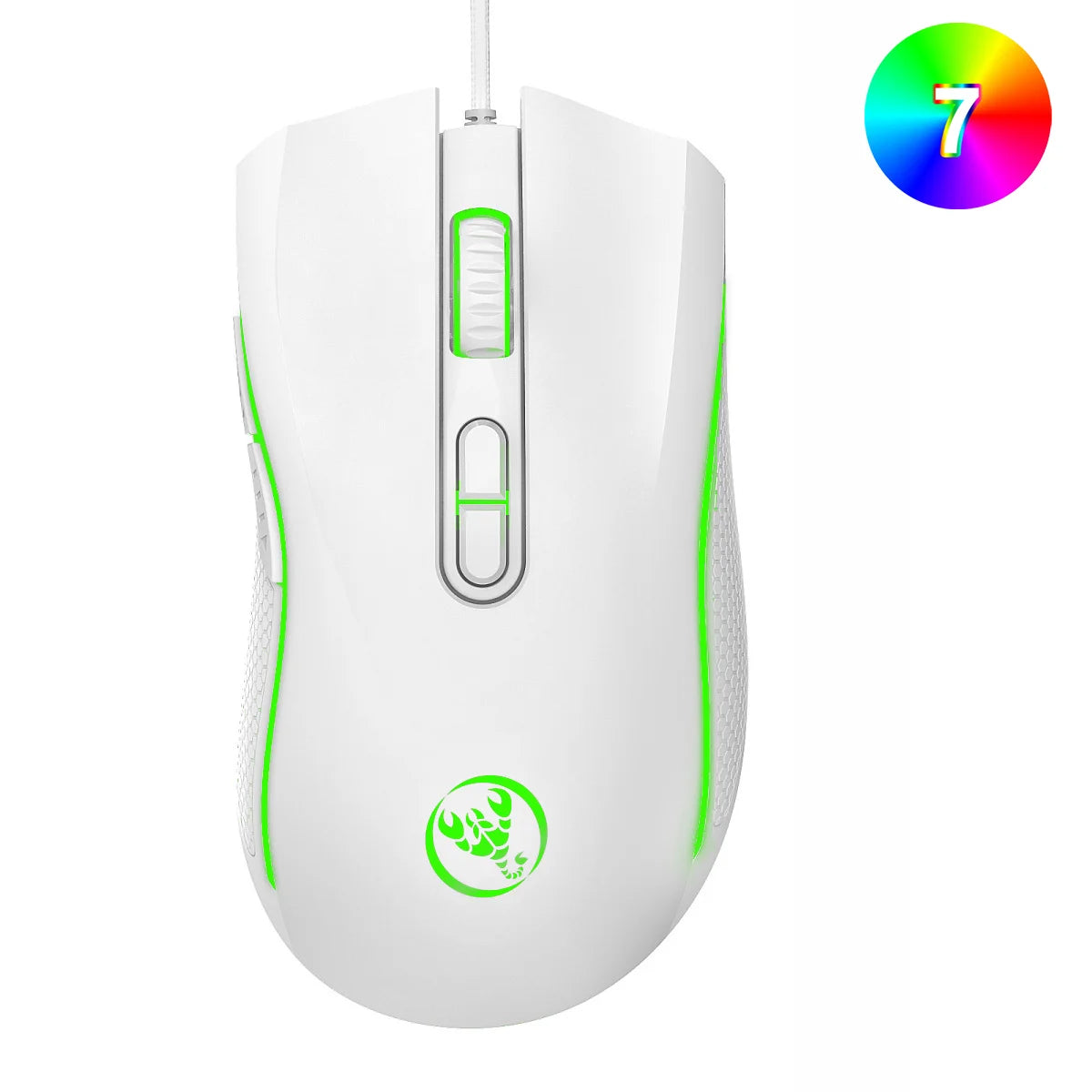 Popular choice HXSJ A869 optical ergonomic RGB ABS 4-level resolution adjustment wired gaming mouse for laptop and PC