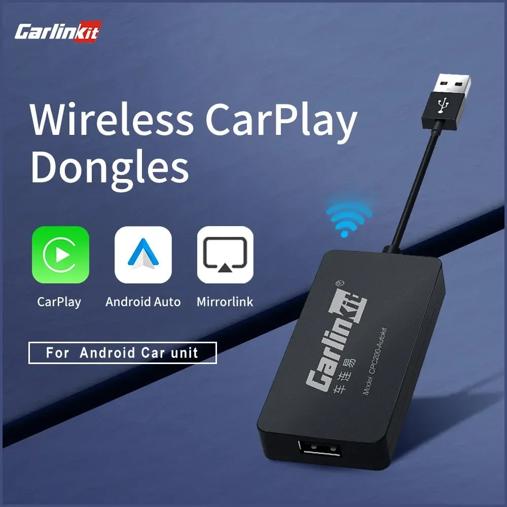 تخفيضات ساخنة على CarlinKit USB Wireless&amp;Sالكابل CarPlay Dongle Android Auto AI Box Mirrorlink Car Multimedia Player Bluetooth Auto Connect