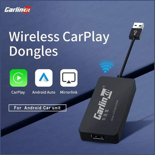 تخفيضات ساخنة على CarlinKit USB Wireless&amp;Sالكابل CarPlay Dongle Android Auto AI Box Mirrorlink Car Multimedia Player Bluetooth Auto Connect