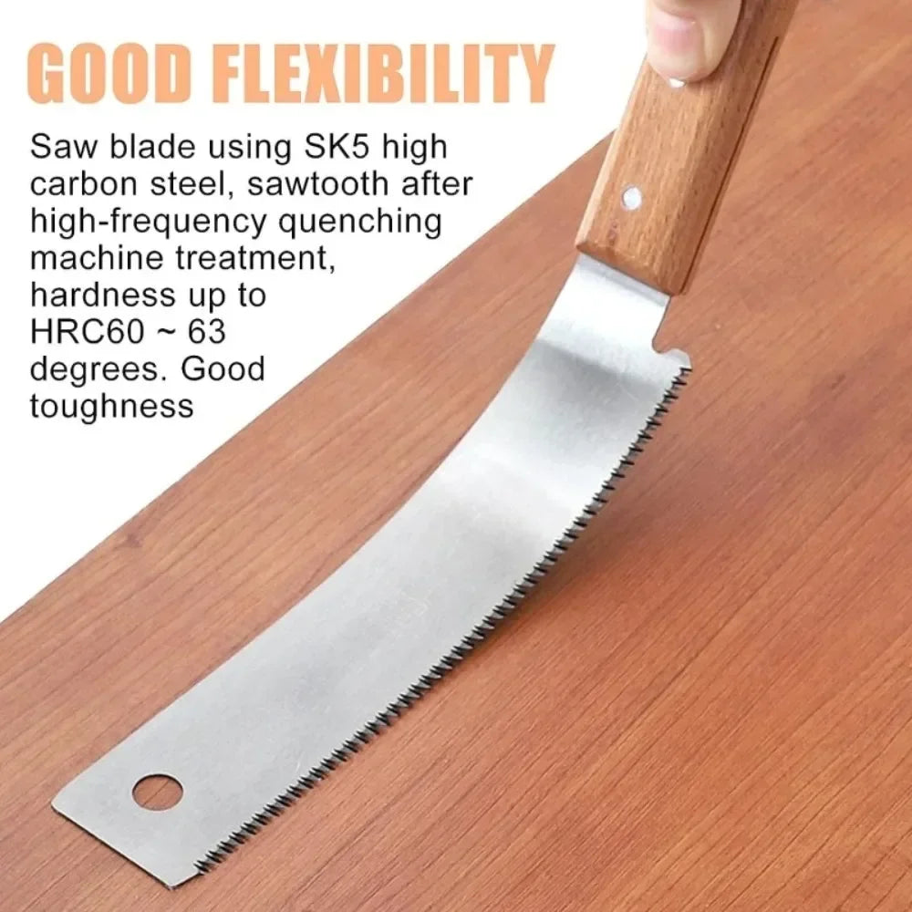 Japanese Style Hand 12In Non-slip Wooden Handle Pull Flush Cut Saw Handsaw Woodworking Plastic Cutting Tool Hand Saw