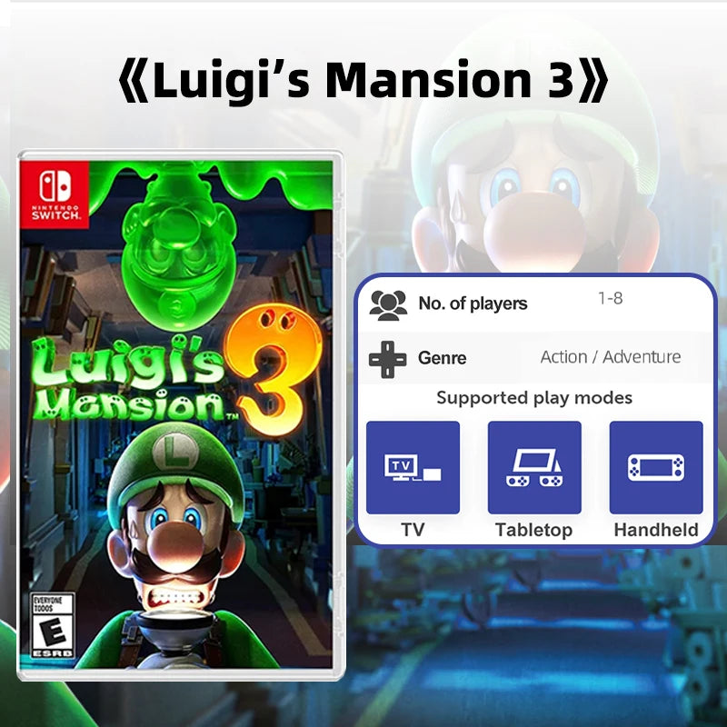 لعبة Luigi's Mansion 3 لجهاز Nintendo Switch، بطاقة خرطوشة أصلية رسمية 100%، متعددة اللغات، لجهاز Switch OLED Lite