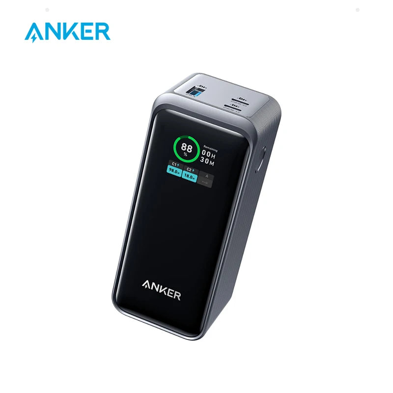 باور بانك Anker Prime 735 بسعة 20000 مللي أمبير في الساعة وشاحن محمول بقوة 200 وات و20 كيلو وات وبطارية احتياطية بسعة كبيرة 20000 مللي أمبير في الساعة