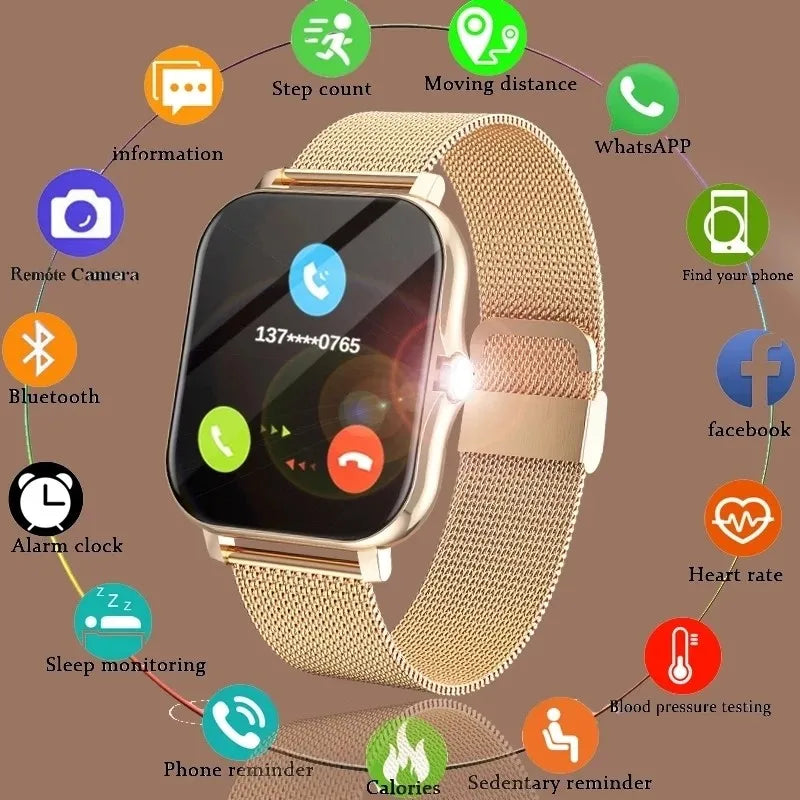 2024 Men Smart Watch Fitness Clock Sports Heart Monitor Smartwatch Bluetooth Call Music Playback 1.83'' Watches for Women Xiaomi