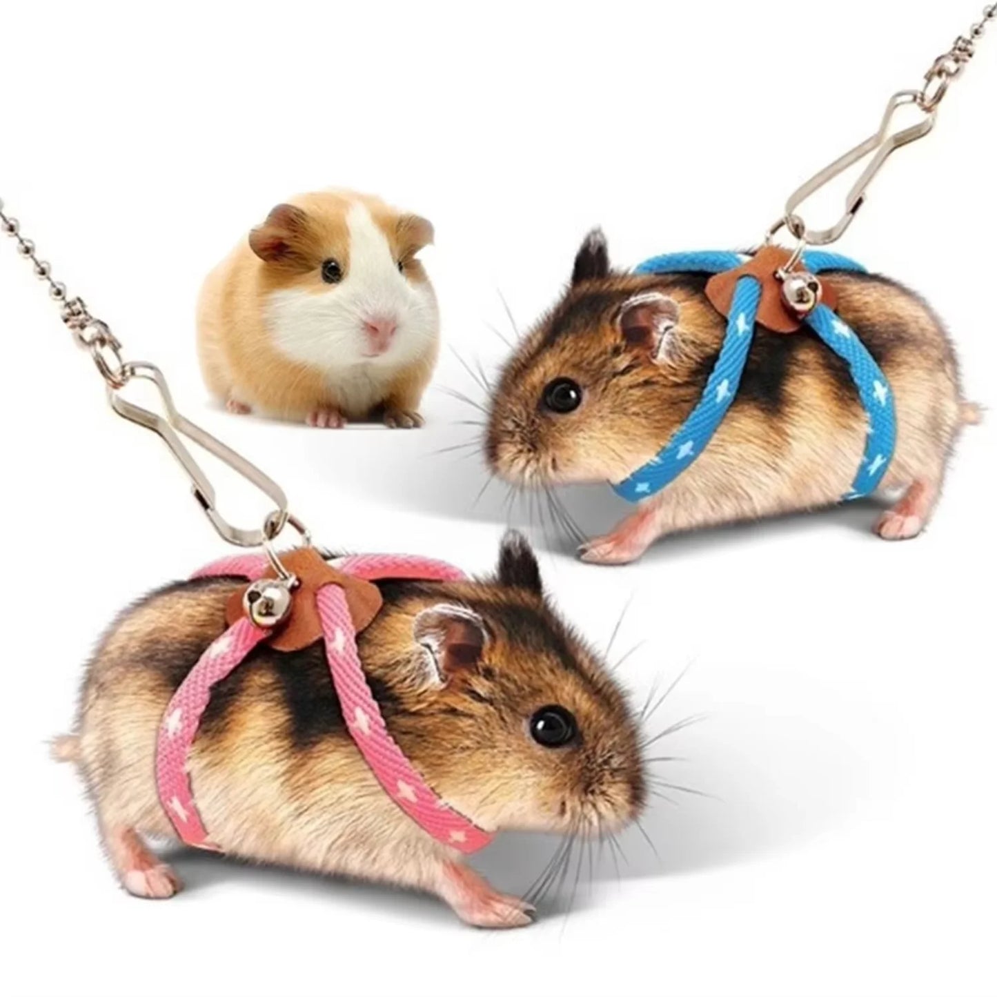 Pet Traction Rope Adjustable Soft Anti-bite Harness Leash With Bell  Bird Parrot Mouse Hamster Rat Pet Supplies Bearded dragon