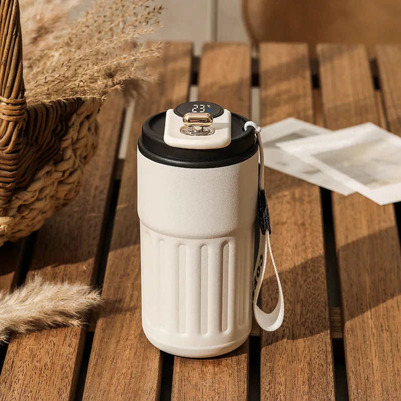 Stainless steel thermos mug display temperature coffee mug smart car water cup gift drinking tools