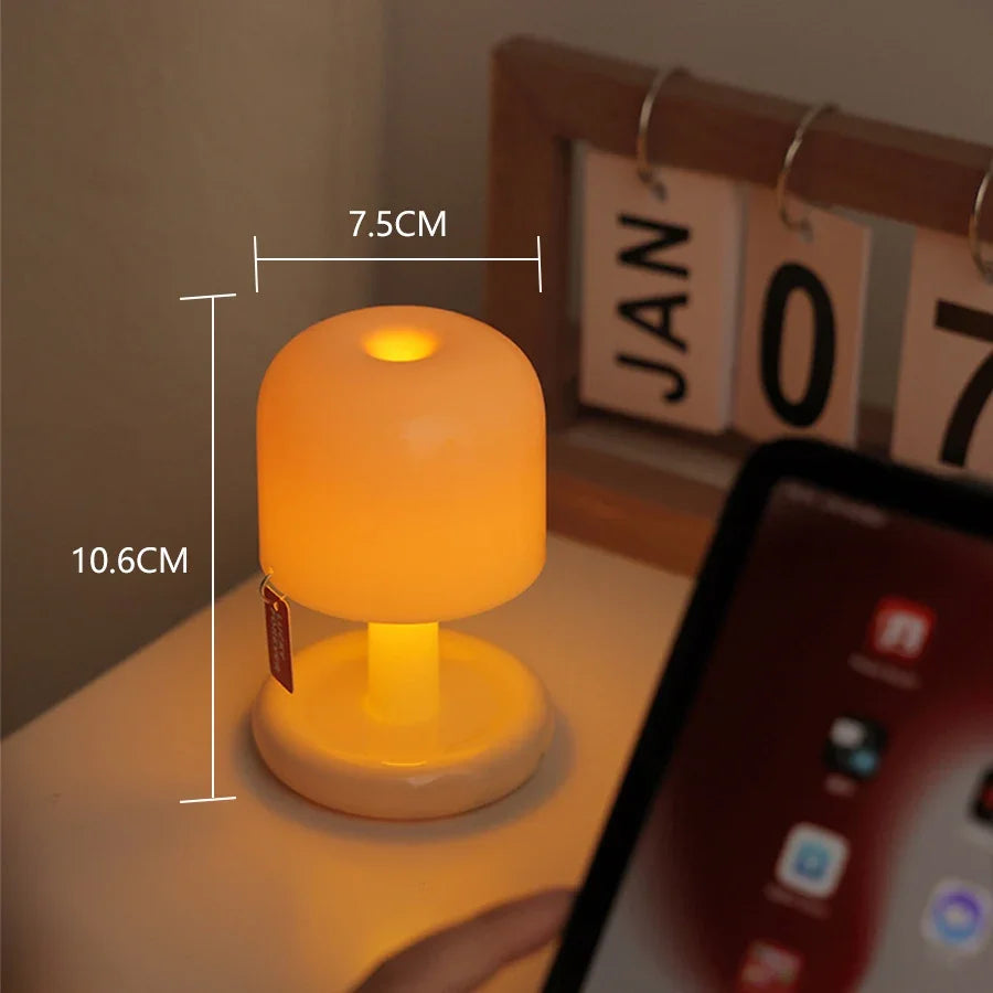 Sunset Night Light Led Table Lamp Mini USB Rechargeable Desk Bedside Bedroom Bar Room Decor Atmosphere Mood Light Minimalist