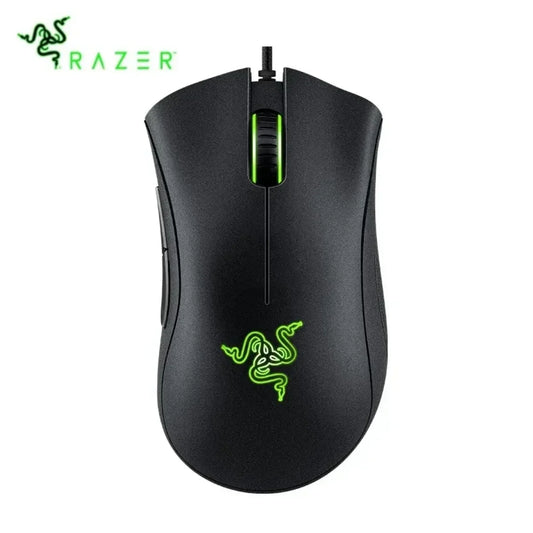 ماوس الألعاب السلكي الأصلي Razer DeathAdder Essential بدقة 6400 نقطة في البوصة ومستشعر بصري و5 أزرار مستقلة لأجهزة الكمبيوتر المحمولة وألعاب الكمبيوتر الشخصي