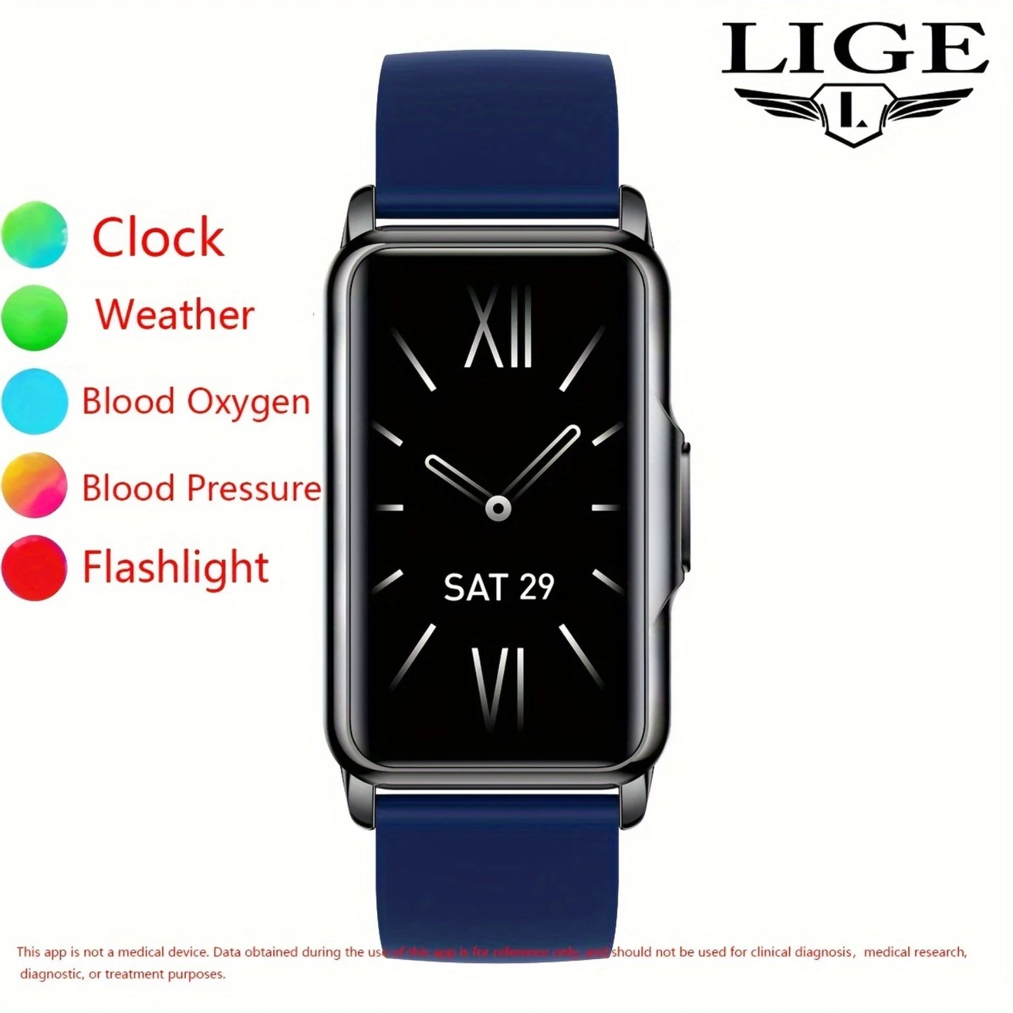 Smart Watch 3.73cm Full Touch With Low Battery Reminder/weather/Alarm Clock Reminder/ Message Notification/20+ Sports Modes For