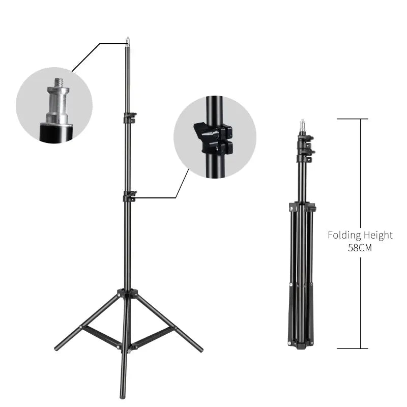 200CM Mobile Phone Live Support Photo Tripod Multi-Functional Video Recording Selfie Landing Tripod