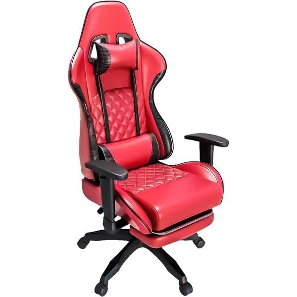 Gaming Chair Office Chair with Footrest Racing Ergonomic Chair Leather Reclining Video Game Chair Adjustable Armrest High Back G