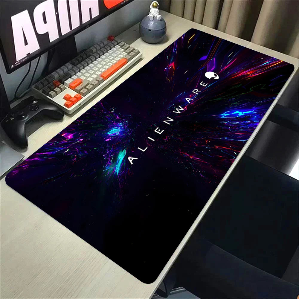 Anime Mouse Pad Alienware Gaming Setup Anti-slip Mousepad Natural Rubber PC Keyboard Deskmat almohadilla para Office Accessories