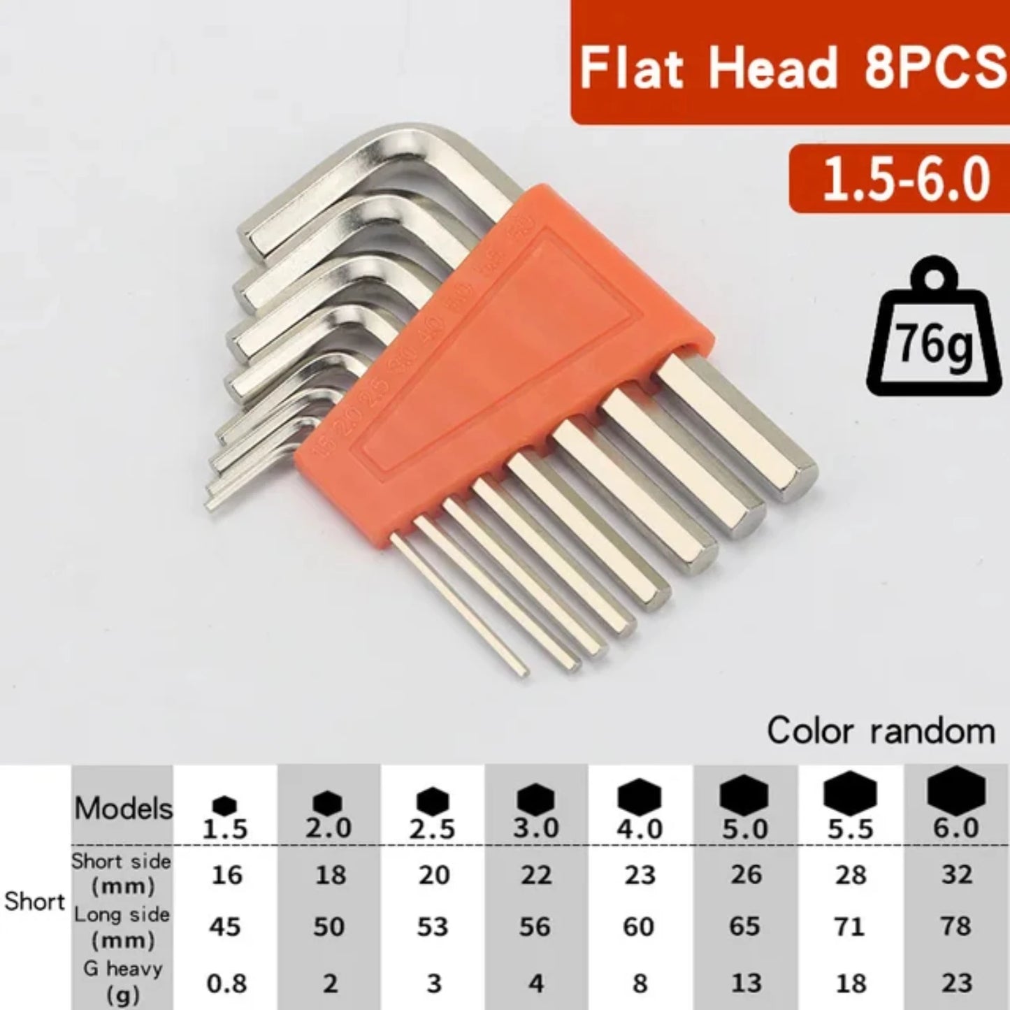 8PCS/9PCS L Type Double-End Screwdriver Hex Wrench Set Allen Key Hexagon Flat Ball Torx Star  Spanner Key Set Hand Tools Tool