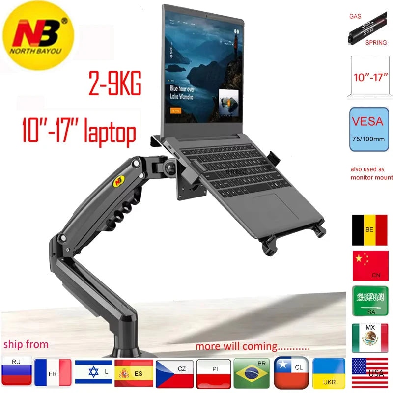 2 in 1 NB NEW F80 + FP-2 for 17-30" Monitor + 10"-17" laptop desktop Holder notebook computer mount stand laptop clamp