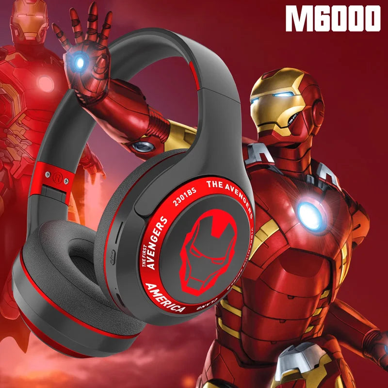 سماعات رأس لاسلكية قابلة للطي من Marvel Spider Man Bluetooth Eagles Over ear مع خاصية إلغاء الضوضاء وسماعات رأس ستيريو عالية الدقة للألعاب