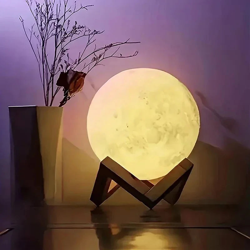 1PC DIY Planet Lamp Moon Galaxy Night Light Art Painting Graffiti Birthday Gift Bedroom Living Room Decoration With Stand Nezuko