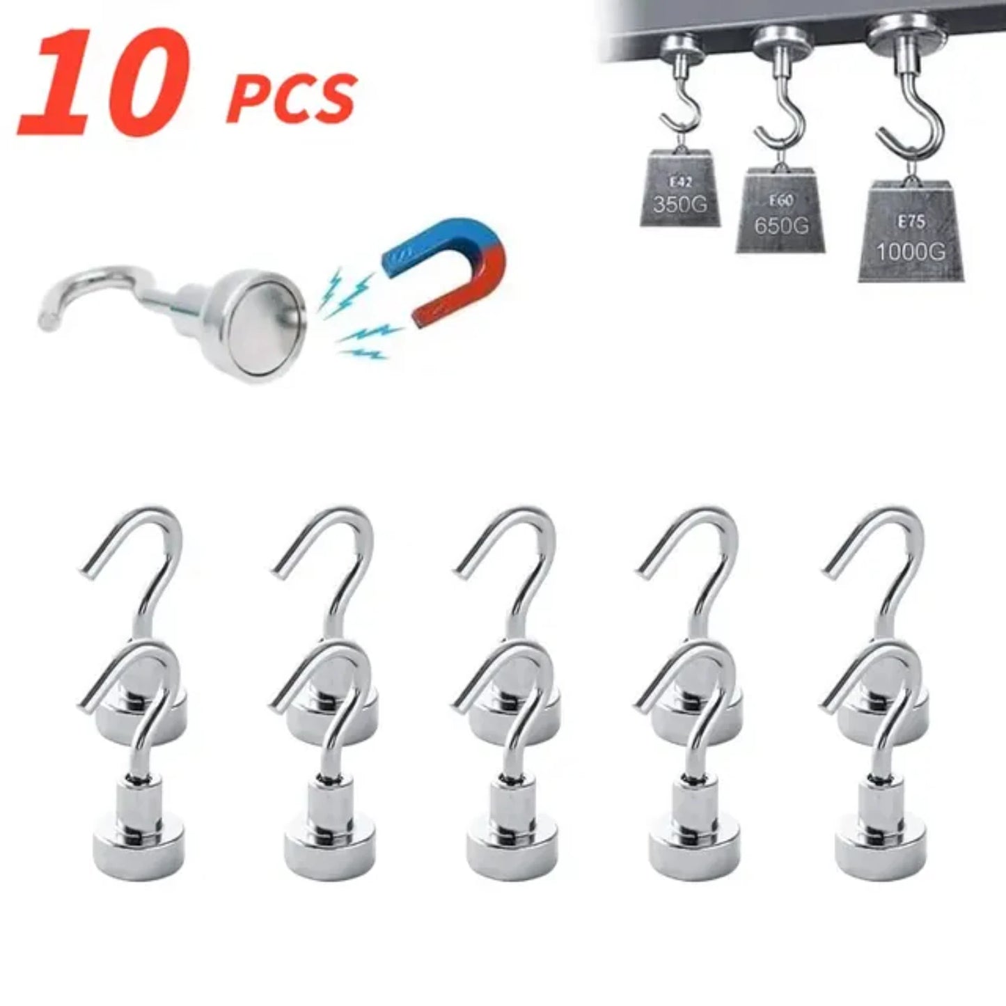 10Pcs Practical Strong Load Bearing Hook for Thick Wall  in Kitchen - Punchfree Keyholder Wall hangers Keyholder wall Key board