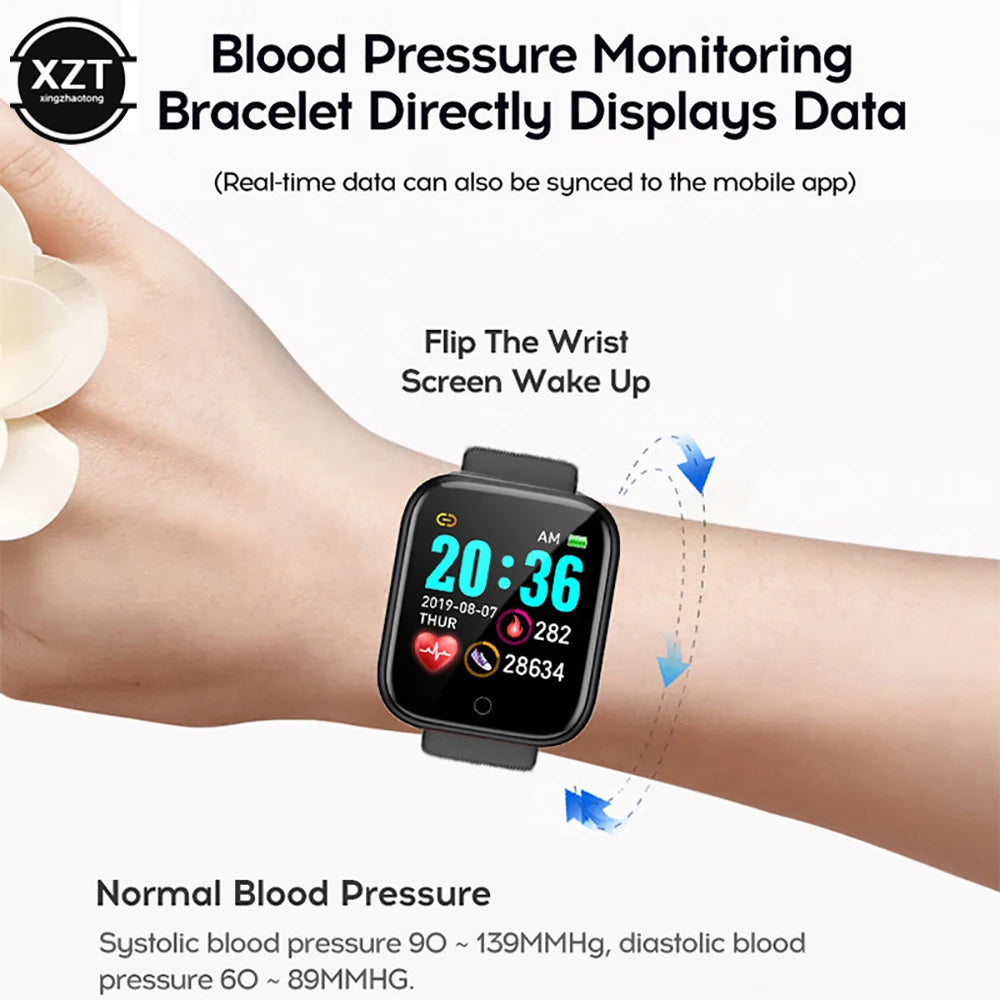 Y68 Color Screen Smart Bracelet Women's Men's Smart Watch D20 Heart Rate Blood Pressure Detection Multi-function Watch Bracelet